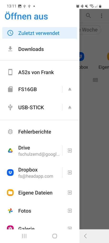 USB Import Schritt 3
